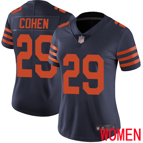 Chicago Bears Limited Navy Blue Women Tarik Cohen Jersey NFL Football #29 Rush Vapor Untouchable